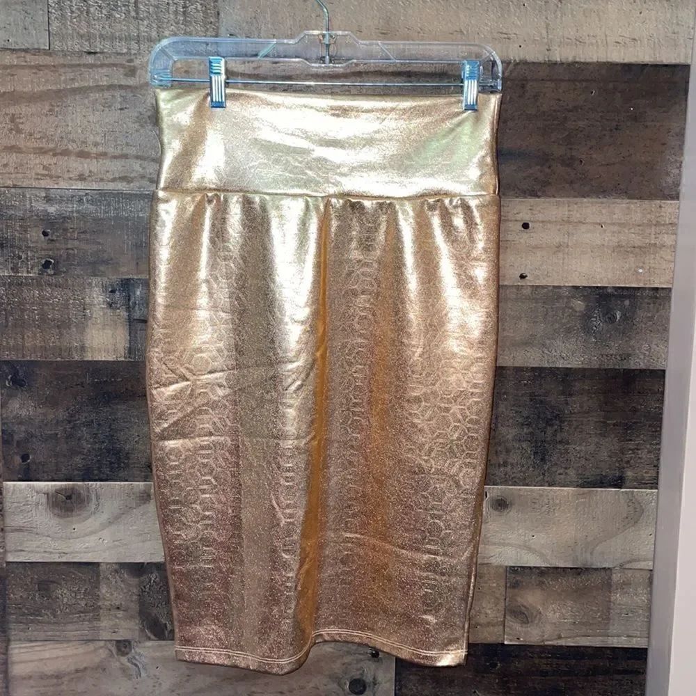 LuLaRoe Elegant Rose Gold Cassie Pencil Skirt, NWOT - Picture 3 of 8